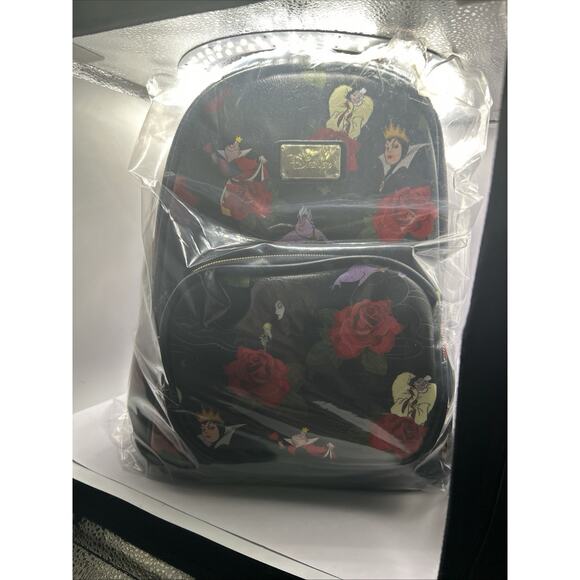 Disney Villains Roses and Thorns AOP MINI BACKPACK PALM Pink A La Mode Storybook - Picture 1 of 3